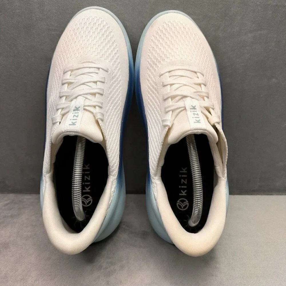 Kizik Roamer Mens Size 10 Shoes White Glacier Hands Free Slip On Comfort Sneaker